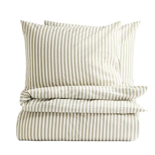 Cotton Stripe Duvet Cover Set