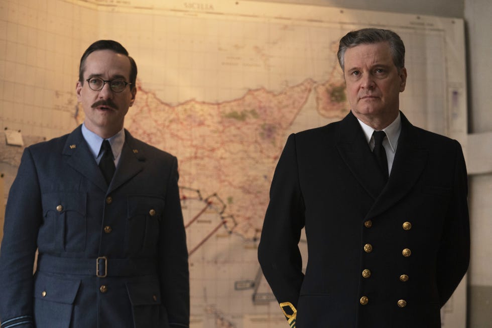Matthew Macfadyen as Charles Cholmondeley, Colin Firth as Ewen Montagu, Operation Mincemeat matthew macfadyen as charles cholmondeley, colin firth as ewen montagu, operation mincemeat