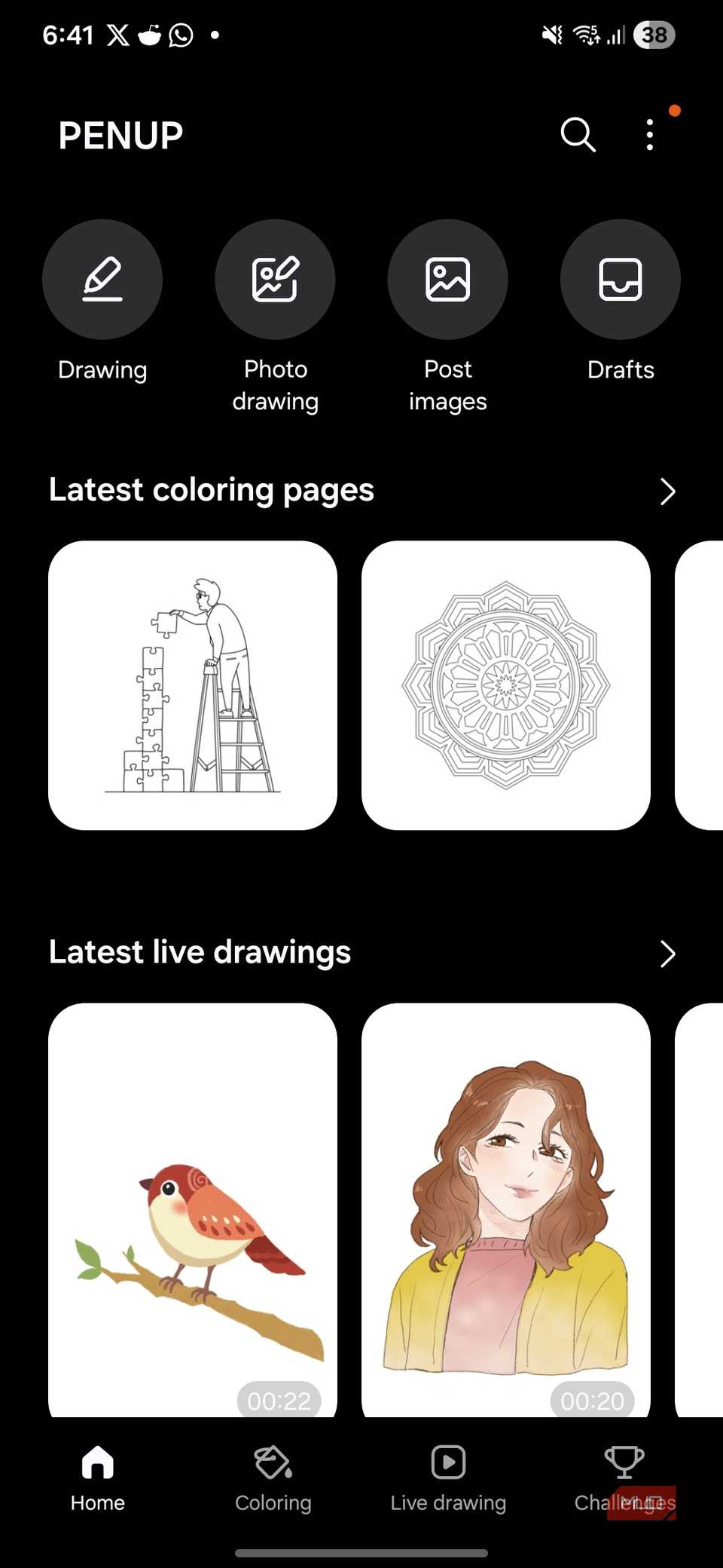 PENUP on Galaxy phone