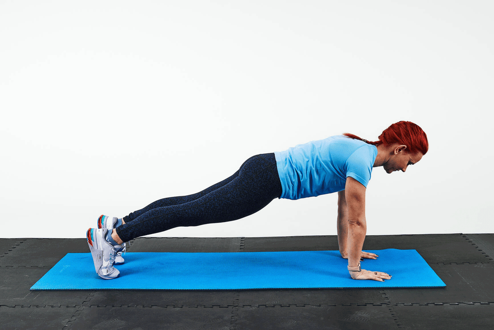 performing a pushup