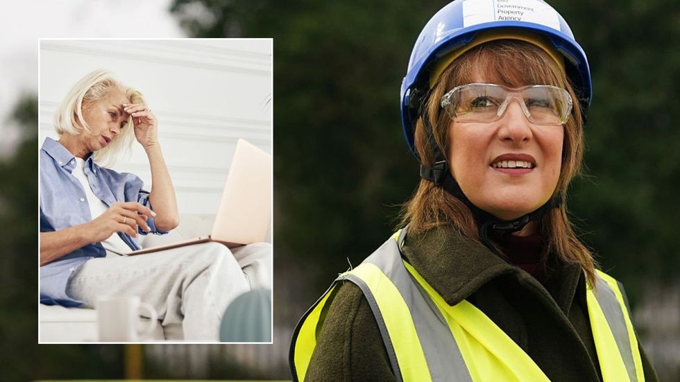 Rachel Reeves and woman on laptop