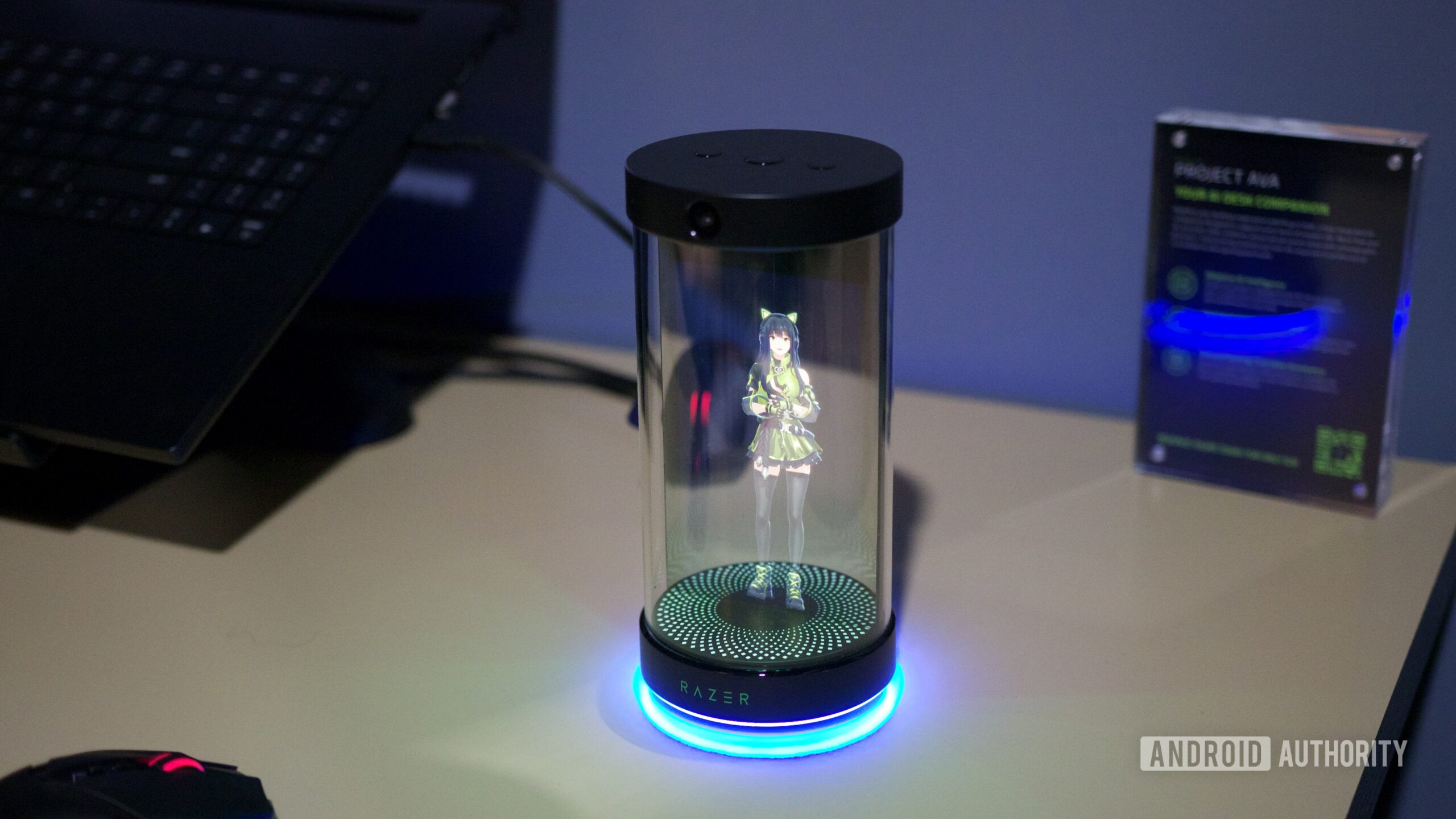 Razer Project AVA on a desk.