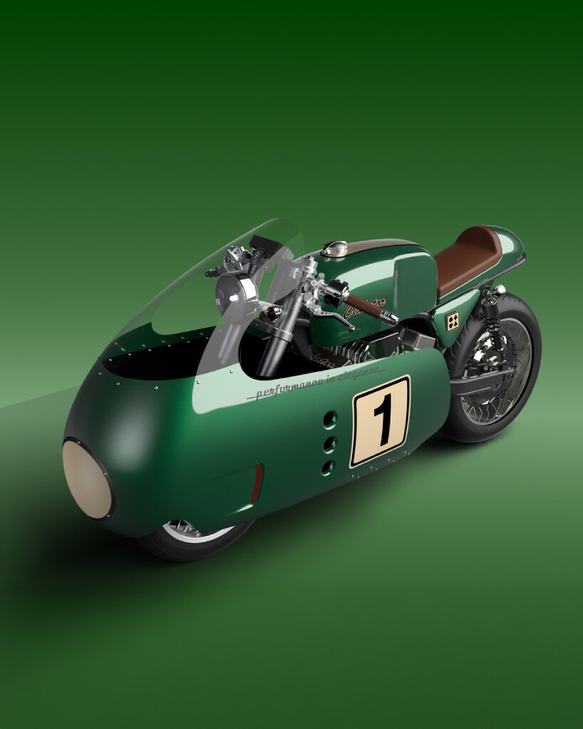 the engine, suspension, and exhaust are hidden behind panels