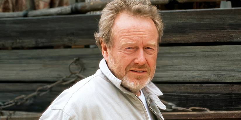 Ridley Scott on the set of Gladiator in 2000