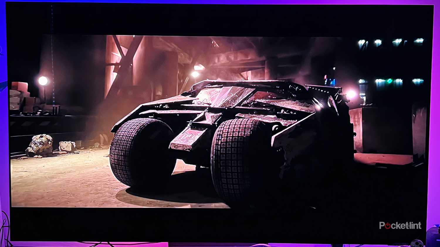 A still from The Dark Knight on a Samsung OLED TV.