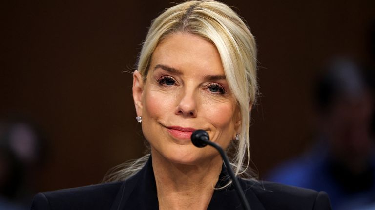 US attorney general Pam Bondi confirmed the arrests on social media. Pic: Reuters
