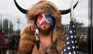 The 'QAnon Shaman' has turned his back on Donald Trump. Pic: Reuters