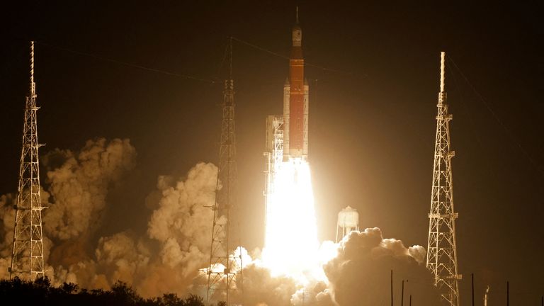 The upcoming mission follows the unmanned Artemis 1 launch in 2022. Pic: Reuters