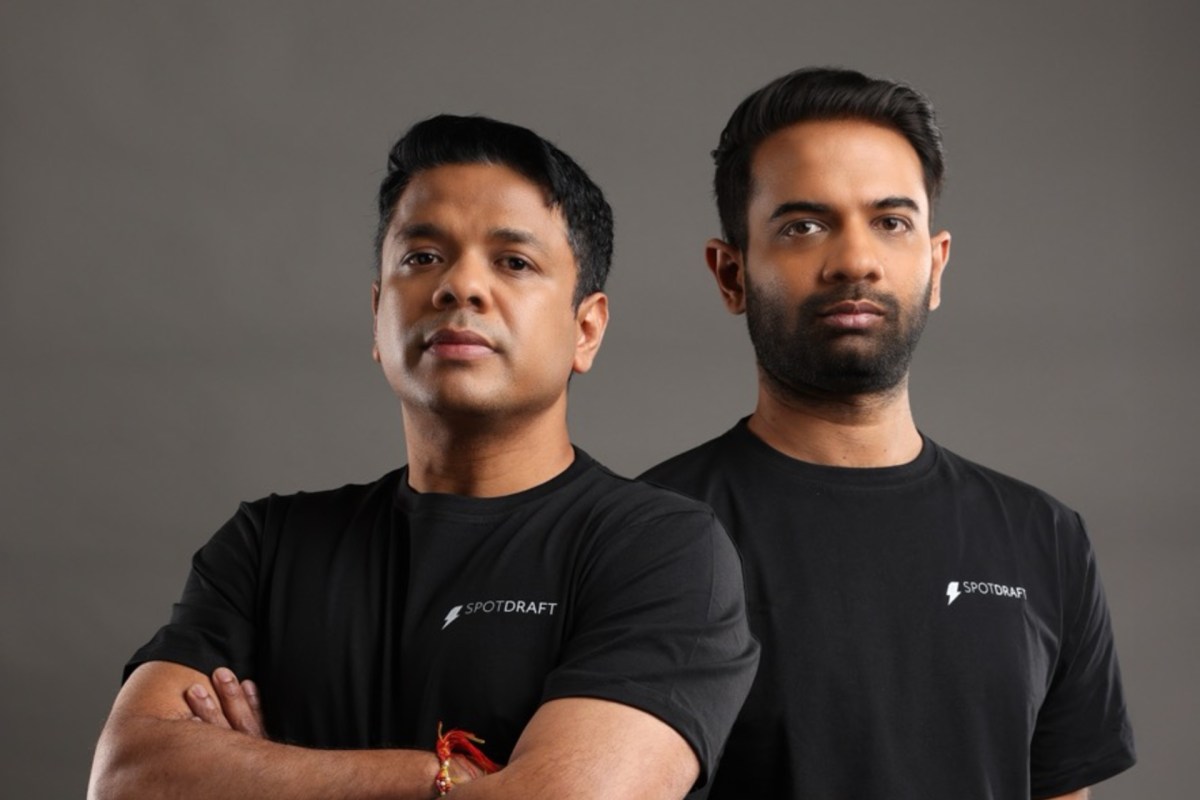 SpotDraft co-founders Shashank Bijapur and Madhav Bhagat
