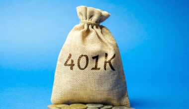 Bag with 401k written on it.