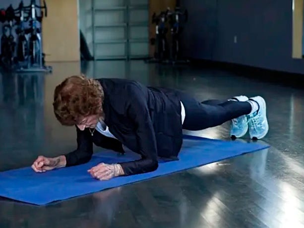 centenarian exerciser geraldine “jerry” leo. centenarian exerciser geraldine “jerry” leo.