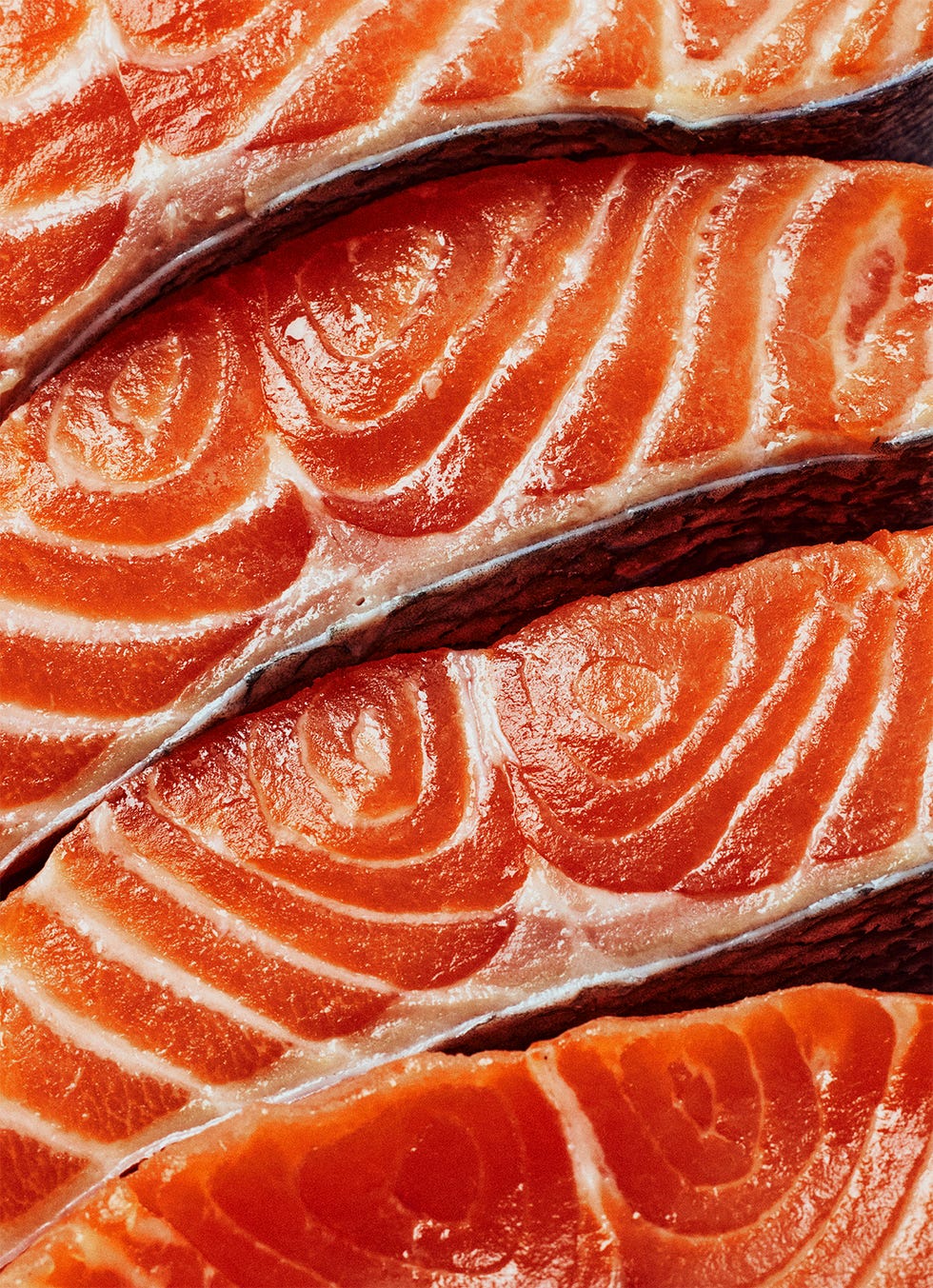 a stack of raw salmon a stack of raw salmon