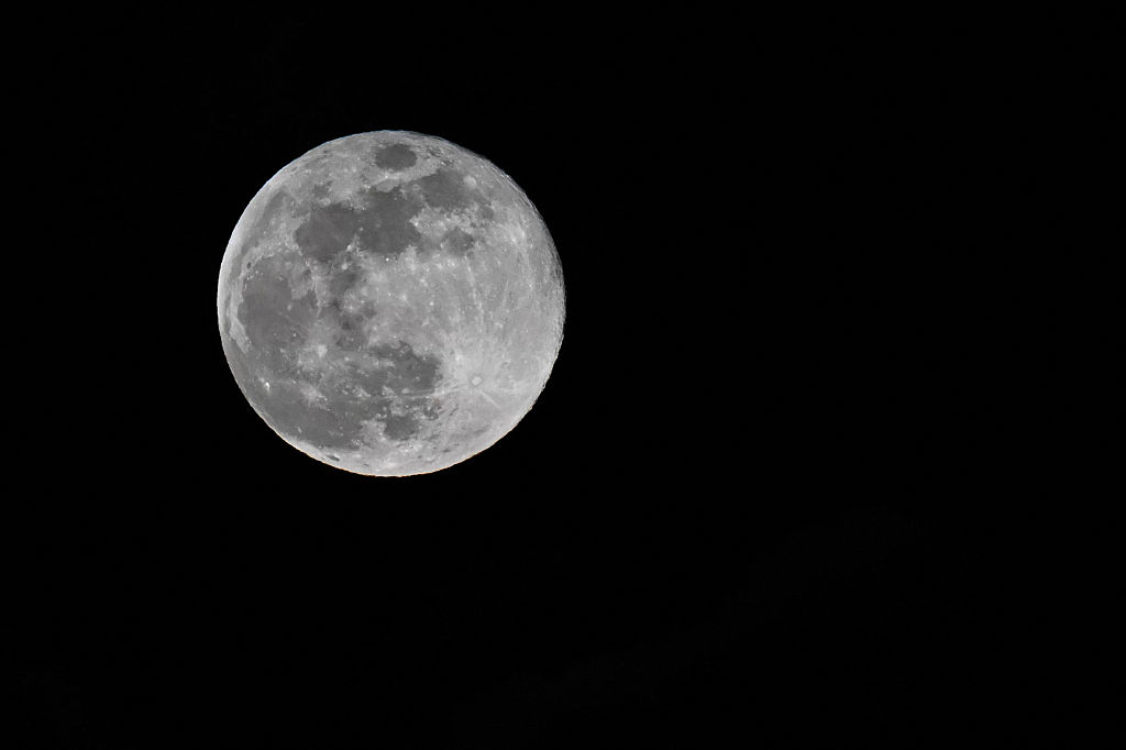 The Wolf Moon as seen from Casablanca in Morocco.