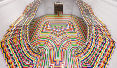 A Psychedelic Flow of Color Takes Over a Gallery Rotunda