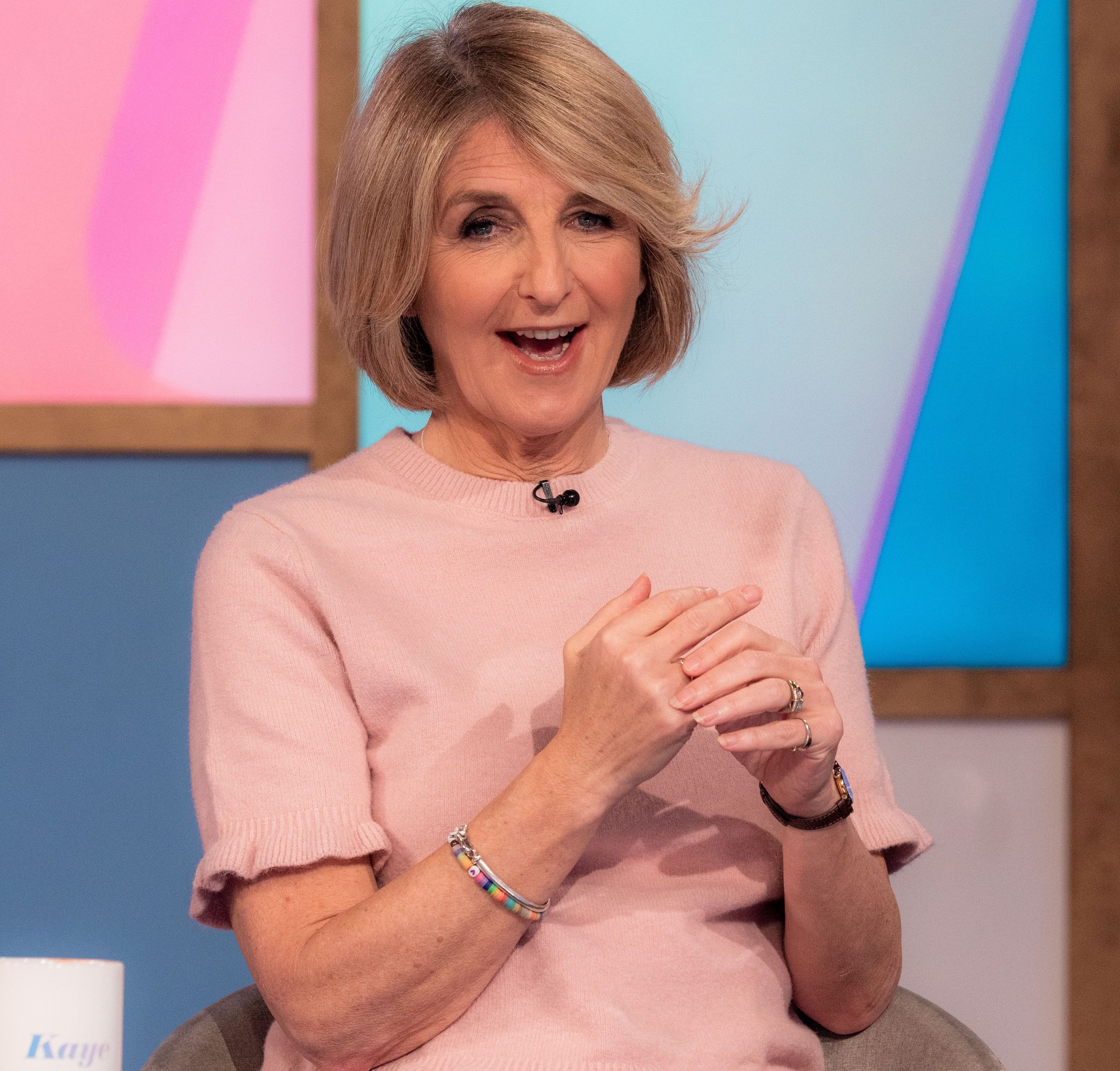 Kaye Adams speaking on the television show 'Loose Women'.