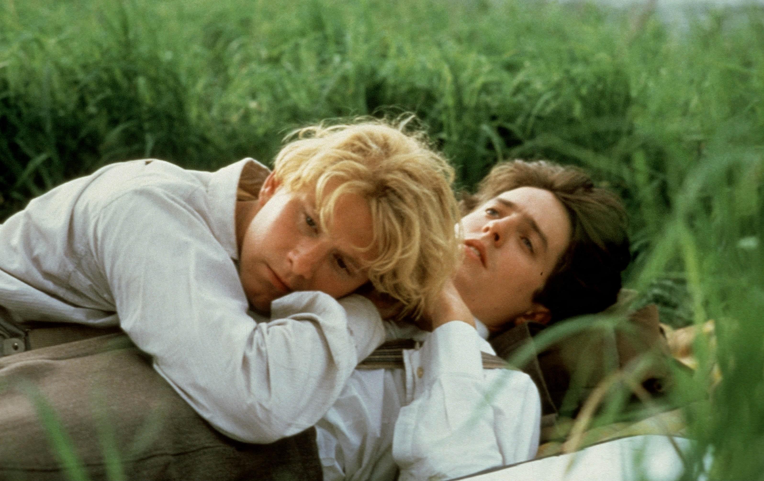 Hugh Grant and James Wilby in "Maurice"