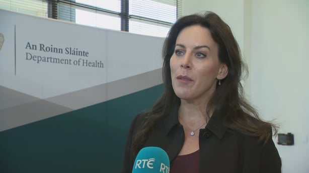 Minister for Health, Jennifer Carroll MacNeill speaking to RTÉ News