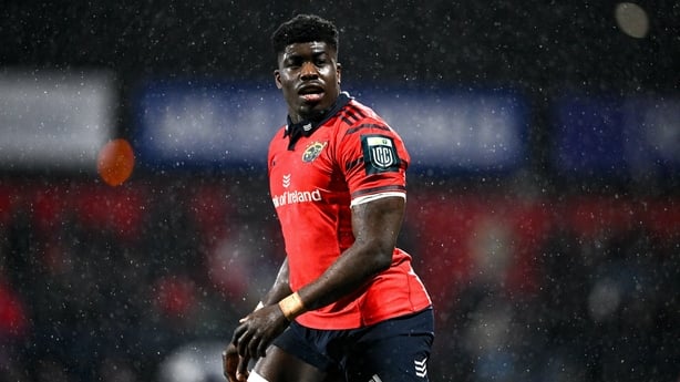 23 January 2026; Sean Edogdo of Munster during the United Rugby Championship match between Munster and Dragons at Virgin Media Park in Cork. Photo by Ben McShane/Sportsfile