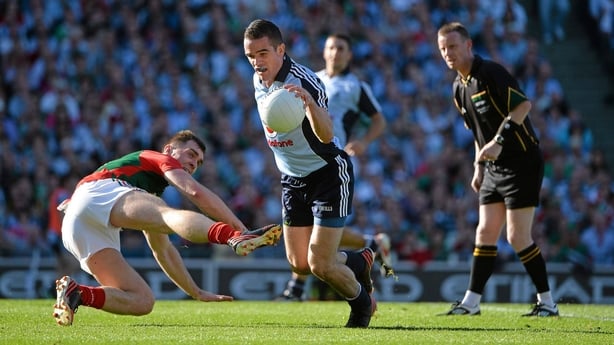 Ger Brennan sidesteps Mayo's Seamus O'Shea during the 2013 All-Ireland final