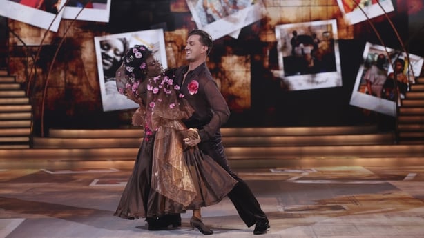 Tolü Makay and Maciej Zięba on Week Five of Dancing with the Stars Photo: Kyran O'Brien