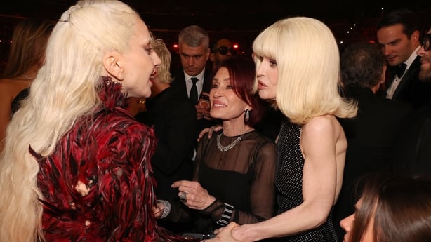 Lady Gaga, Sharon Osbourne, and Kelly Osbourne