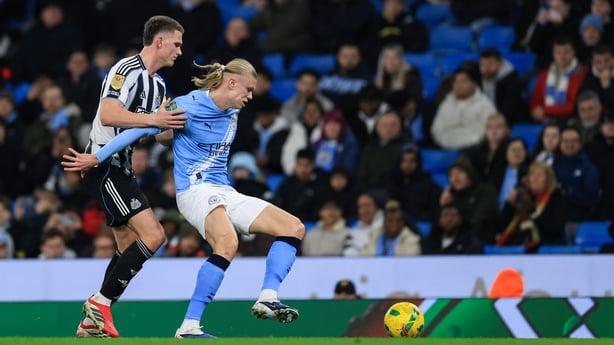 MANCHESTER, ENGLAND - FEBRUARY 04: <<enter caption here>> during the Carabao Cup Semi Final Second Leg match between Manchester City and Newcastle United at Etihad Stadium on February 04, 2026 in Manchester, England.. (Photo by Michelle Mercer/Newcastle United via Getty Images)
