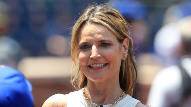 NEW YORK, NEW YORK - JULY 06: Savannah Guthrie looks on from the field prior to the game between the New York Yankees and the New York Mets at Citi Field on July 06, 2025 in New York City. (Photo by Justin Casterline/Getty Images)