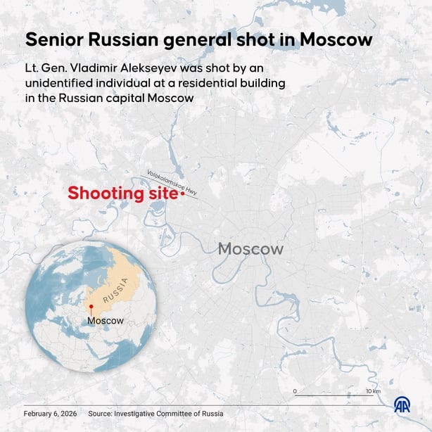 Senior Russian general shot in Moscow