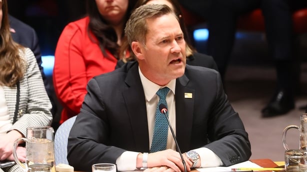 NEW YORK, NEW YORK - JANUARY 15: Mike Waltz, U.S. Ambassador to the UN, speaks during a United Nations Security Council meeting on the situation in Iran at the United Nations headquarters on January 15, 2026 in New York City. The Security Council held an emergency meeting that was requested by the U