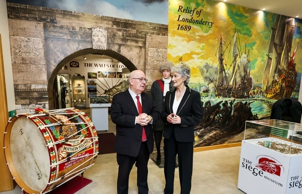 President Connolly inside Siege Museum 