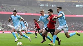 Dawson Devoy of Bohemians in action against St Patrick's Athletic players, from left, Joe Redmond, Tom Grivosti, and Zack Elbouzedi