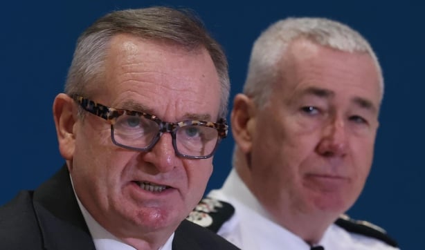 Kenova chief Sir Iain Livingstone (left) and Police Service of Northern Ireland (PSNI) Chief Constable Jon Boutcher