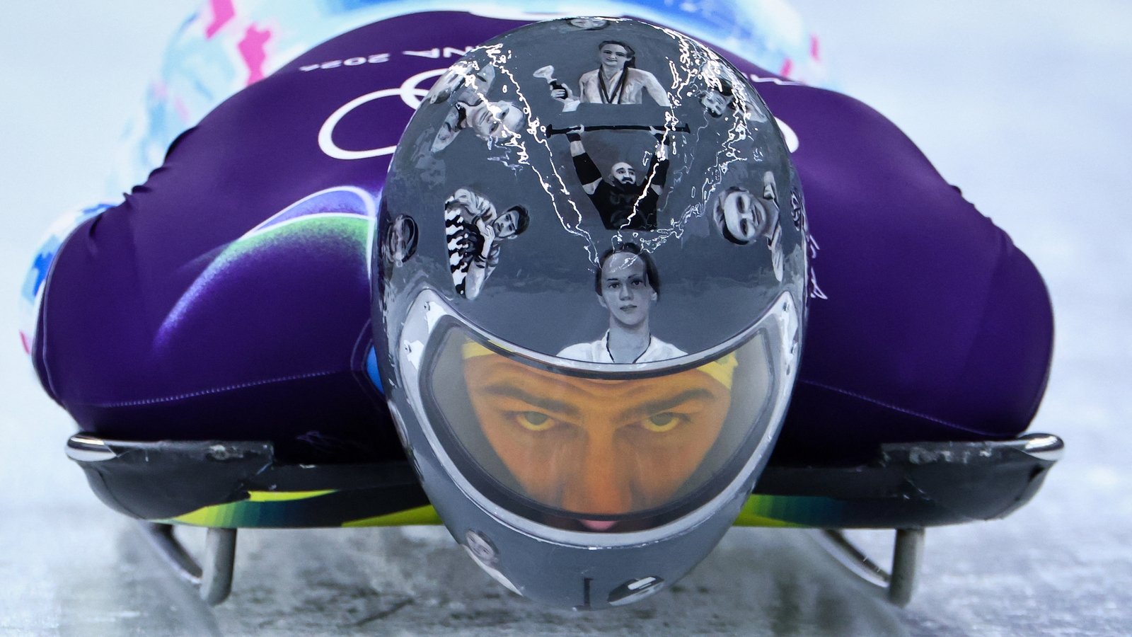 IOC bans slider's helmet featuring dead Ukrainians