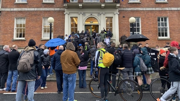 Oyekanmi family protest - pic - Ailbhe Conneely - RTE