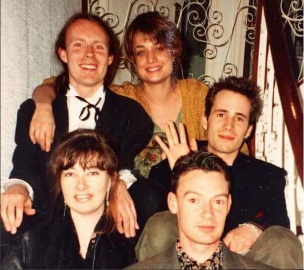 Jeff Buckley Dublin 1991 with Michael Mary Murphy, Kate Hyman, Alison Rogers and John Murphy
