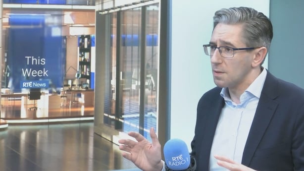 Tánaiste Simon Harris speaking on RTÉ's This Week