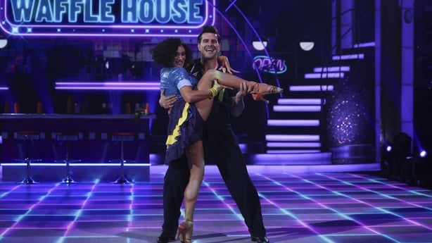 Eric Roberts and Arianna Favaro on Week Seven of Dancing with the Stars Photo: Kyran O'Brien