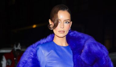 Maura Higgins wears racy blue look for New York Fashion Week show