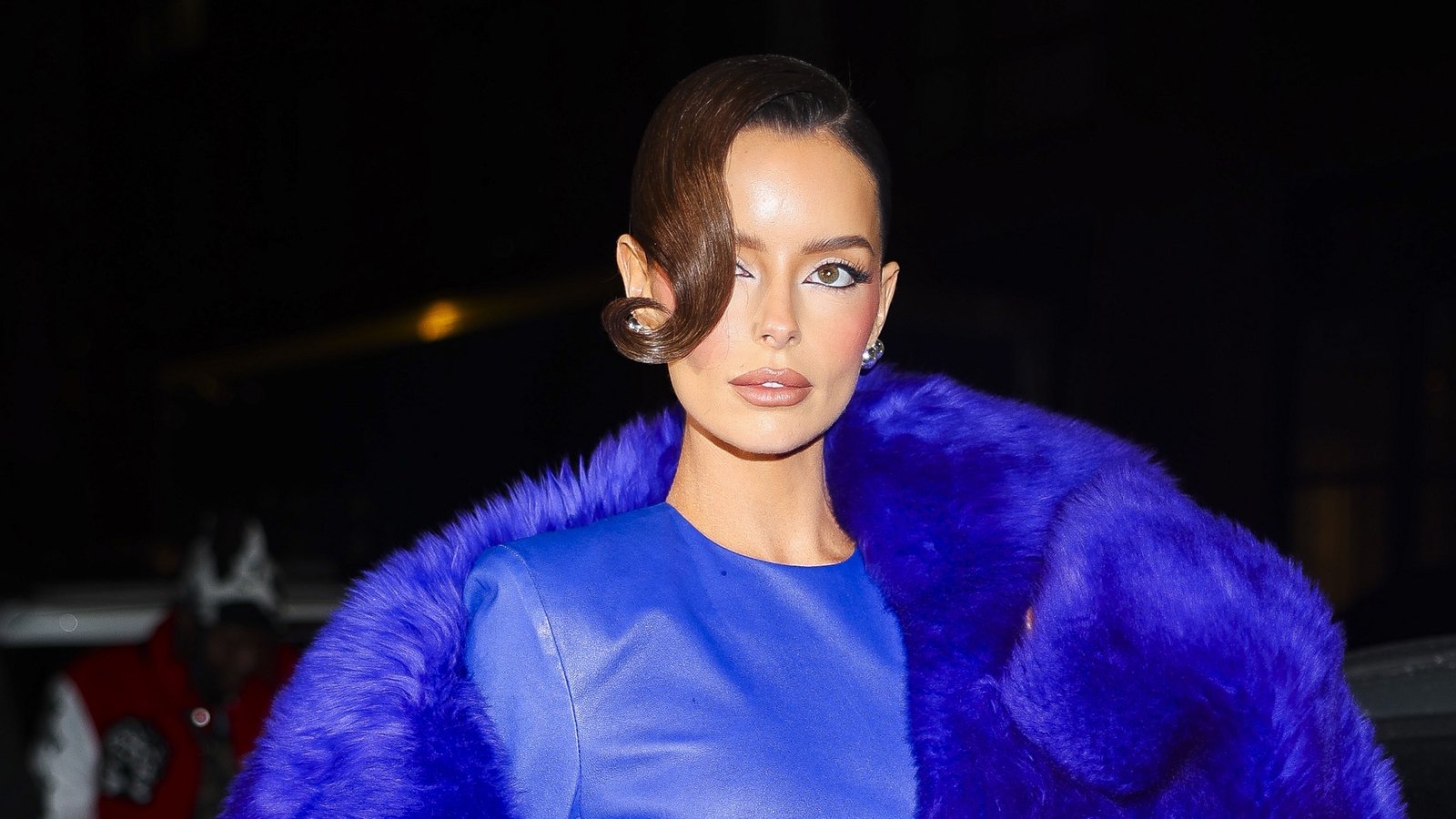 Maura Higgins wears racy blue look for New York Fashion Week show