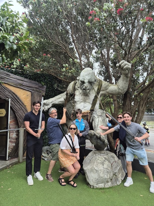 Eamon Donoghue and family in New Zealand
