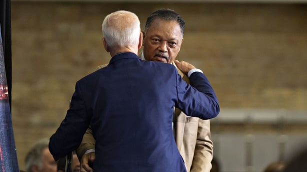 Joe Biden and Jesse Jackson