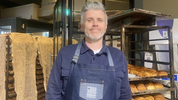 Bread 41 CEO Eoin Cluskey stand next to bread