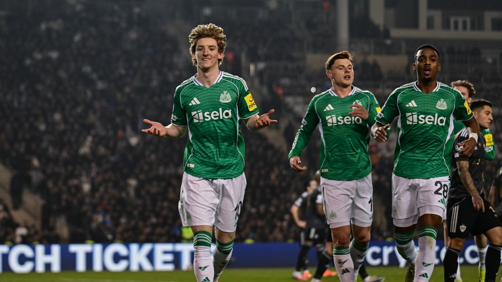 Gordon bags four goals as Newcastle demolish Qarabag