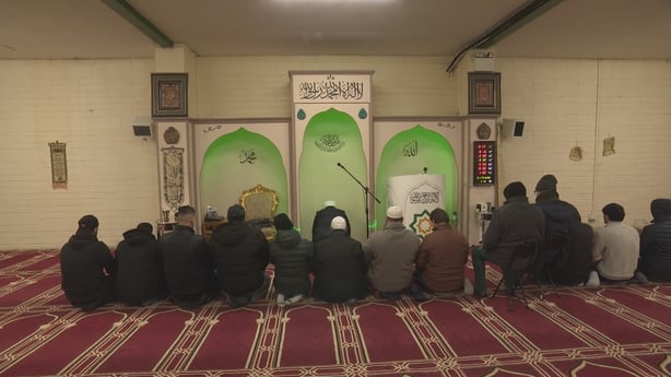 Prayer Islamic Centre of Ireland during Ramadan