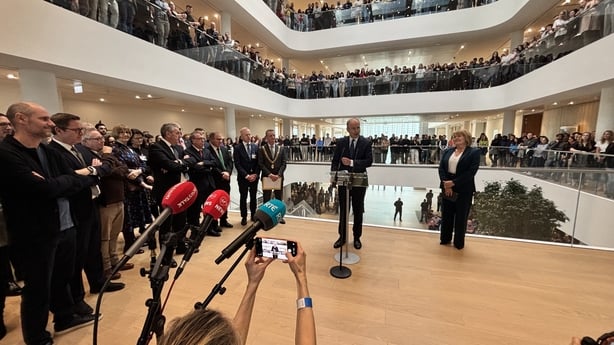 Taoiseach Micheál Martin opening new Apple building in Cork