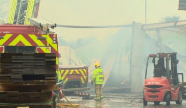 Investigation after fire at commercial premises in Armagh