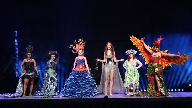 Students pictured in rehearsals ahead of the Junk Kouture World Final