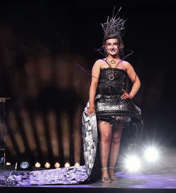 Student Ellen Chapman pictured ahead of the Junk Kouture World Final