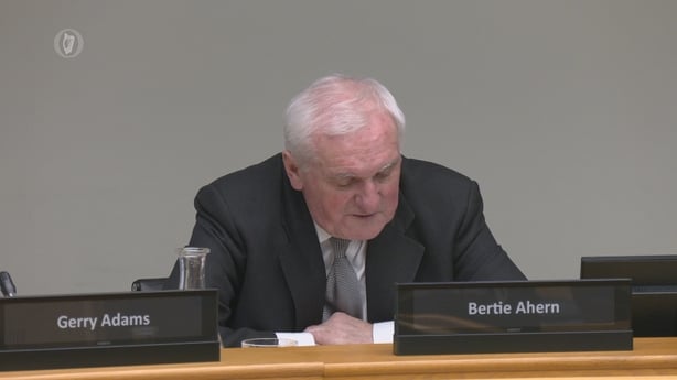 Bertie Ahern speaks to oireachtas committee on foreign affairs