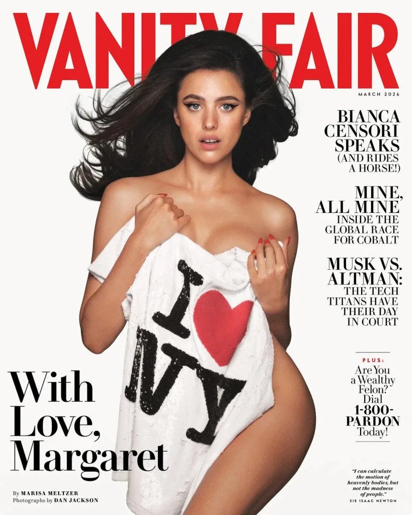 US Vanity Fair March 2026 : Margaret Qualley by Dan Jackson 